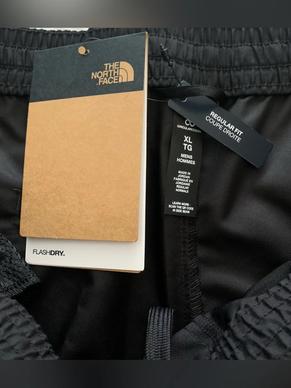 The North Face NWT XL Men’s Flash Dry Black Elastic Waistband Athletic Shorts
